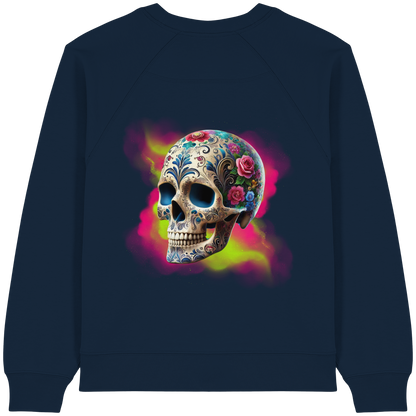 Floral Skull - Womens Organic Sweatshirt