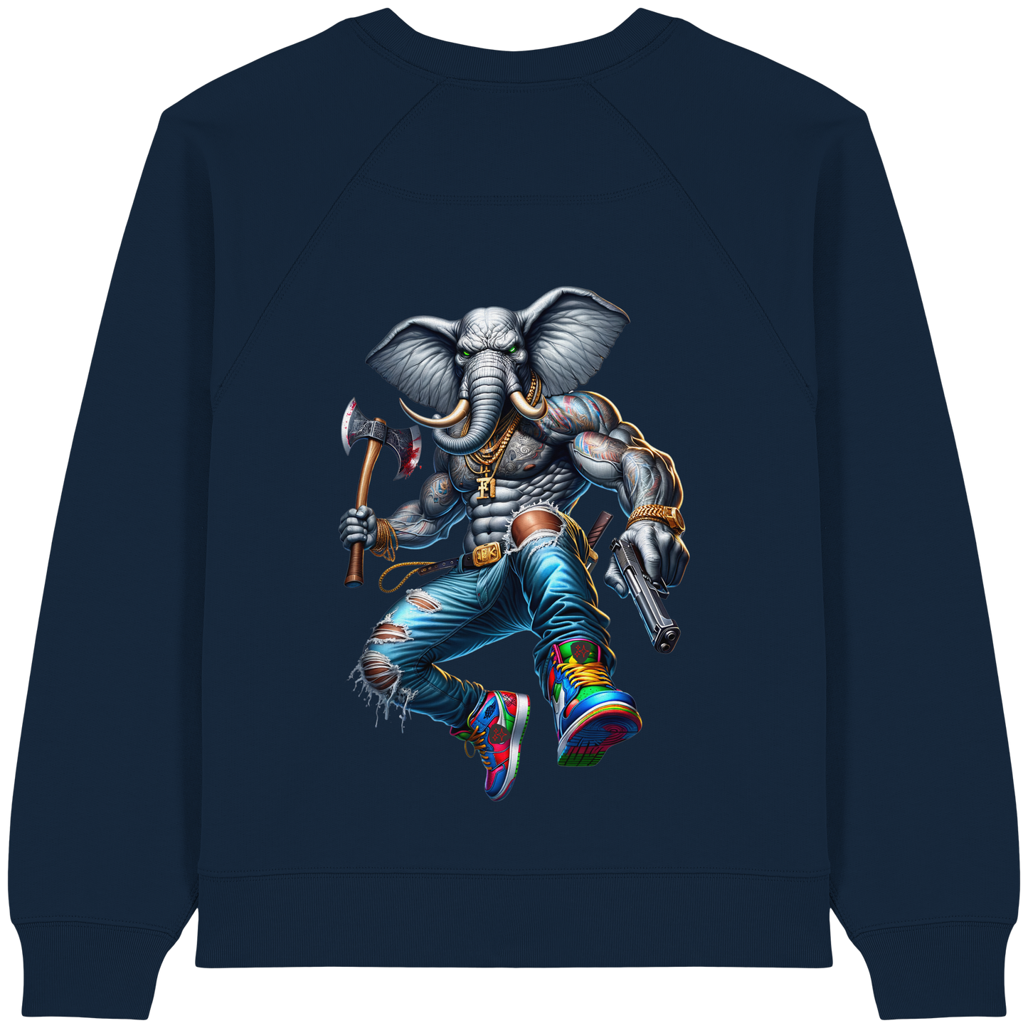 Street King Elefant - Womens Organic Sweatshirt