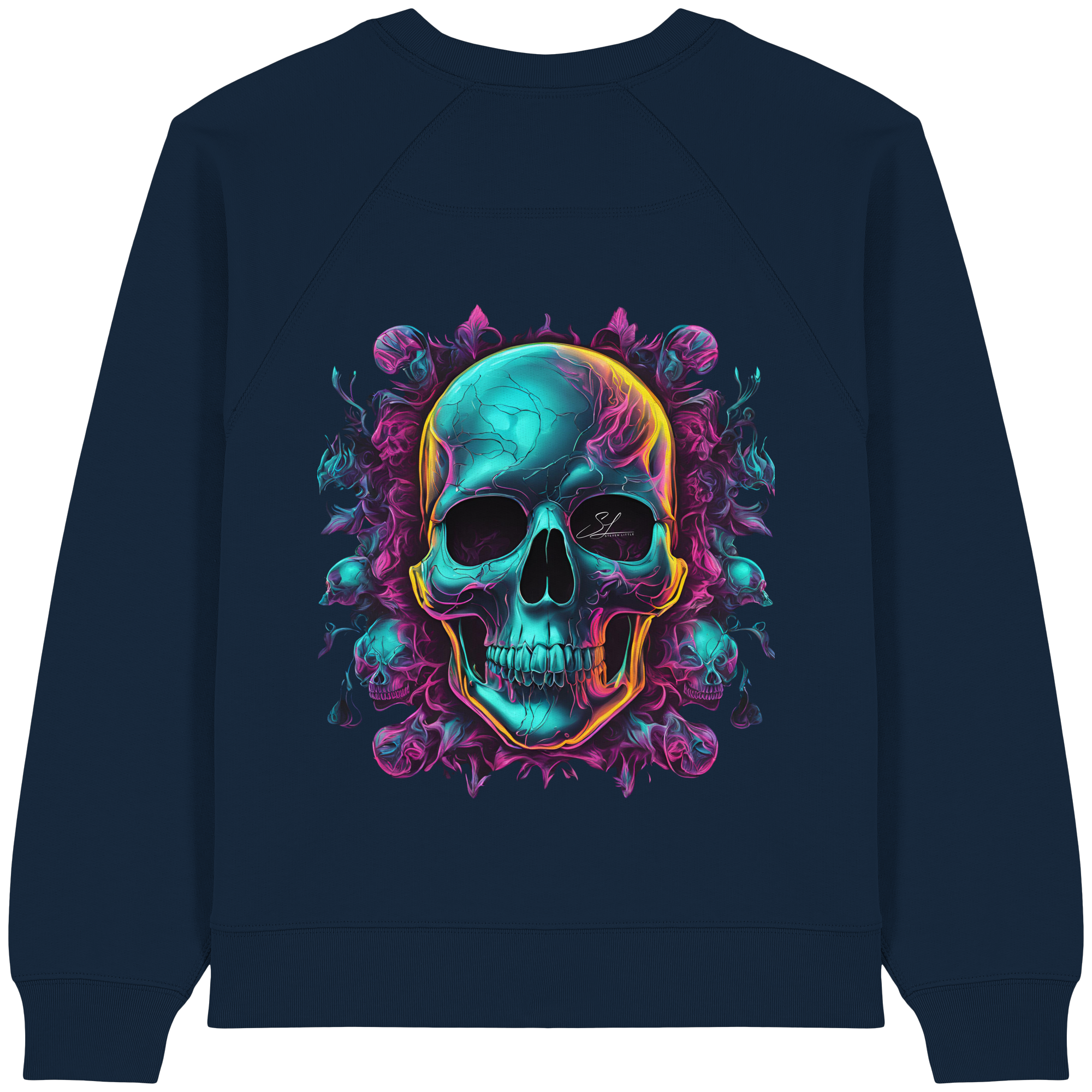 Sweat-shirt bio pour femme Motif crâne galactique