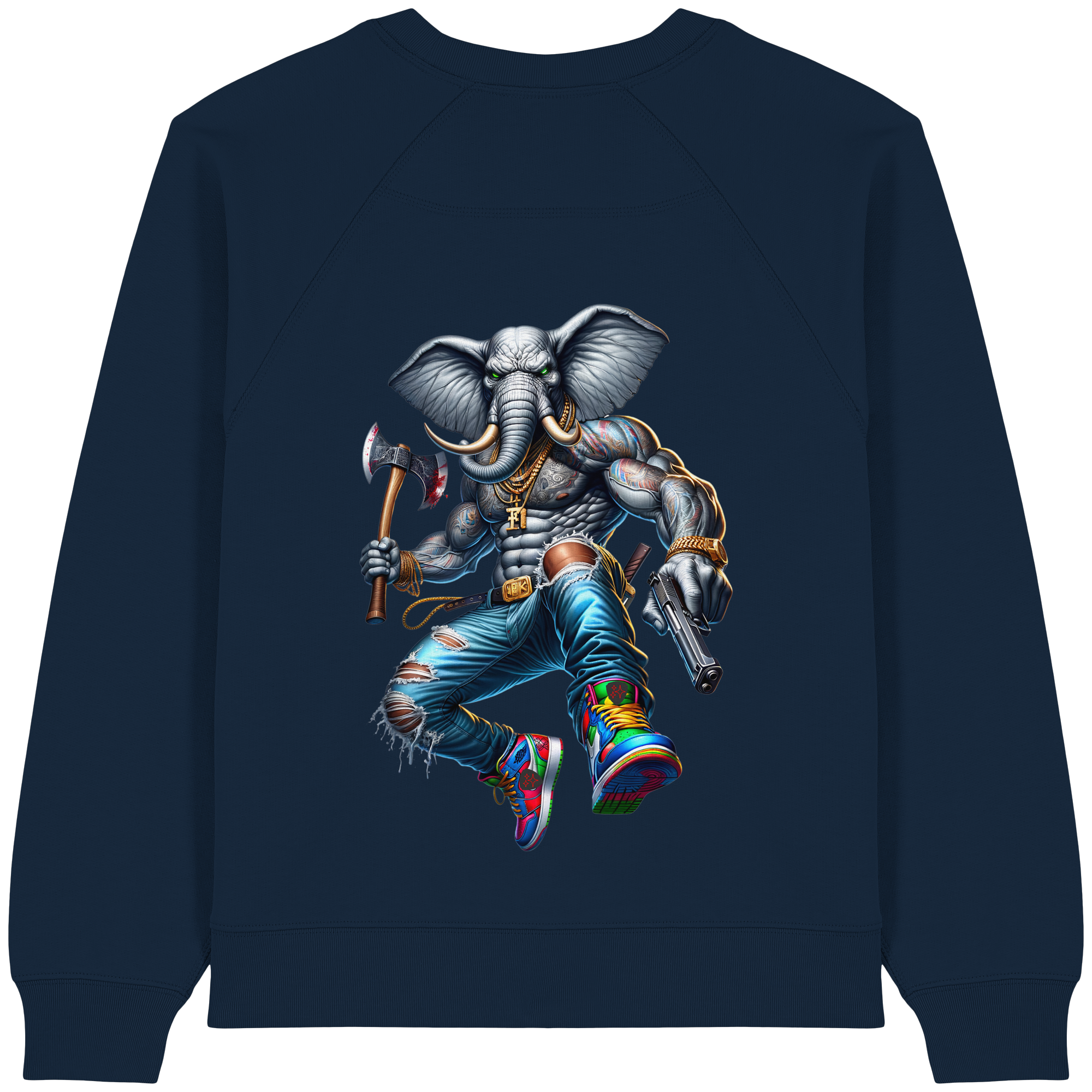 Elephant Warrior - Womens Organic Sweatshirt