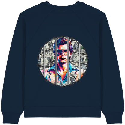 Money Maker - Womens Organic Raglan Sweatshirt