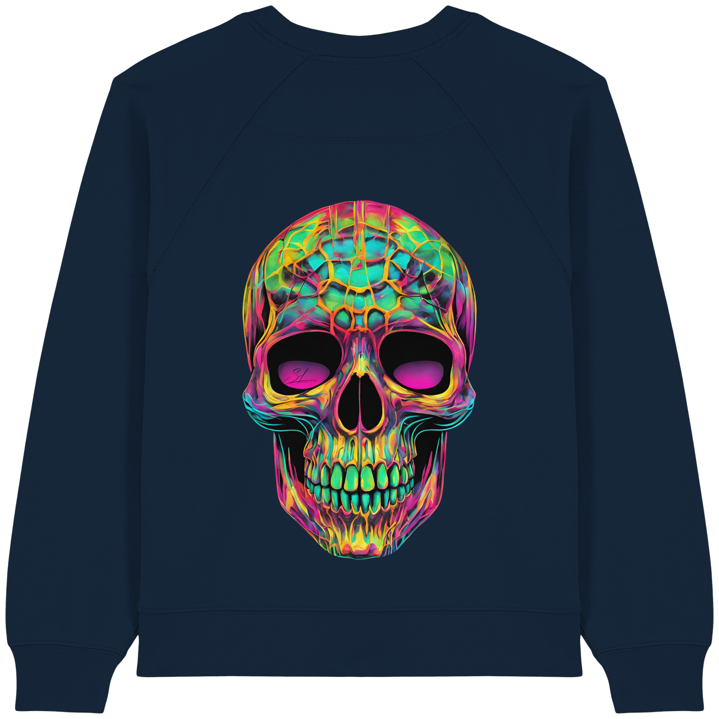 Psychedelic Skull - Womens Organic Sweatshirt