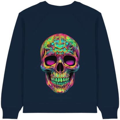 Psychedelic Skull - Womens Organic Sweatshirt