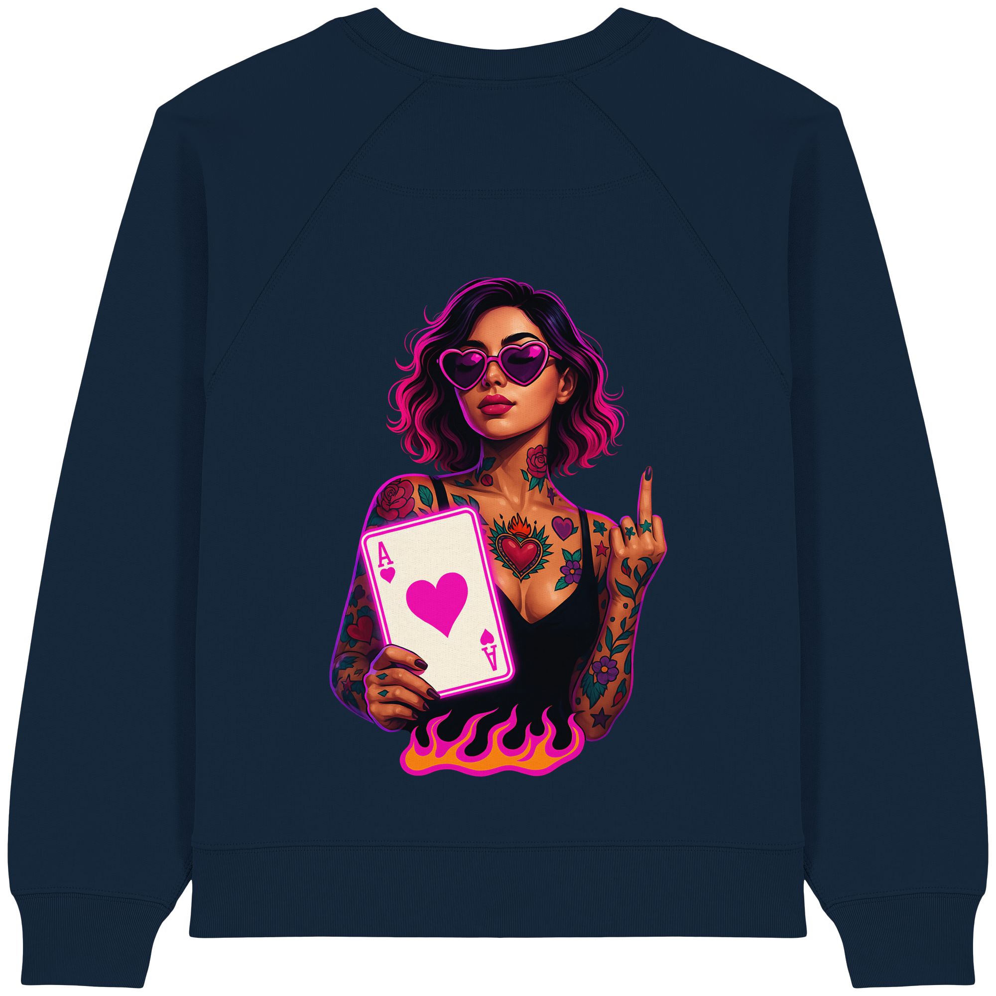 Queen of Hearts - Womens Organic Sweatshirt