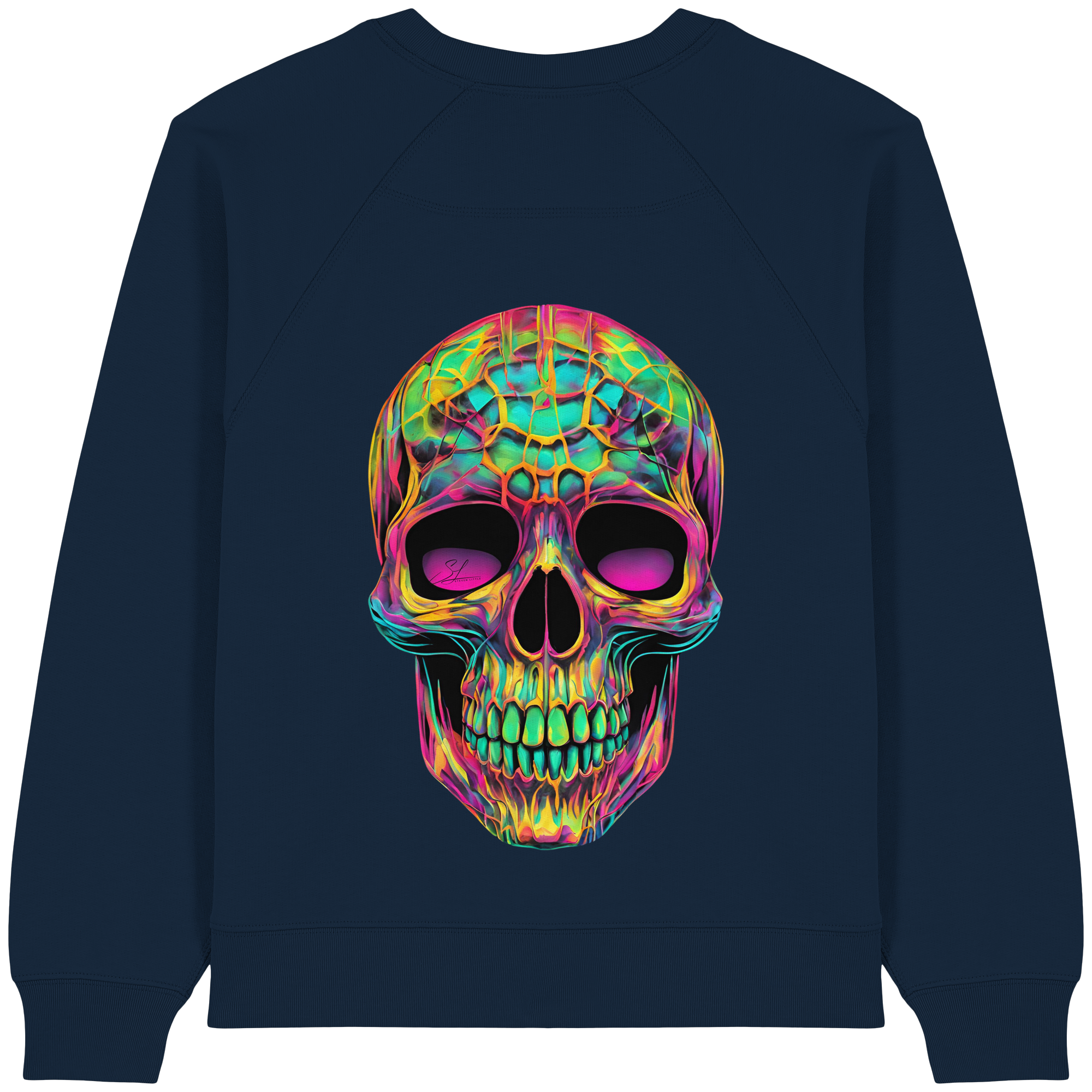 Psychedelic Skull - Womens Organic Sweatshirt