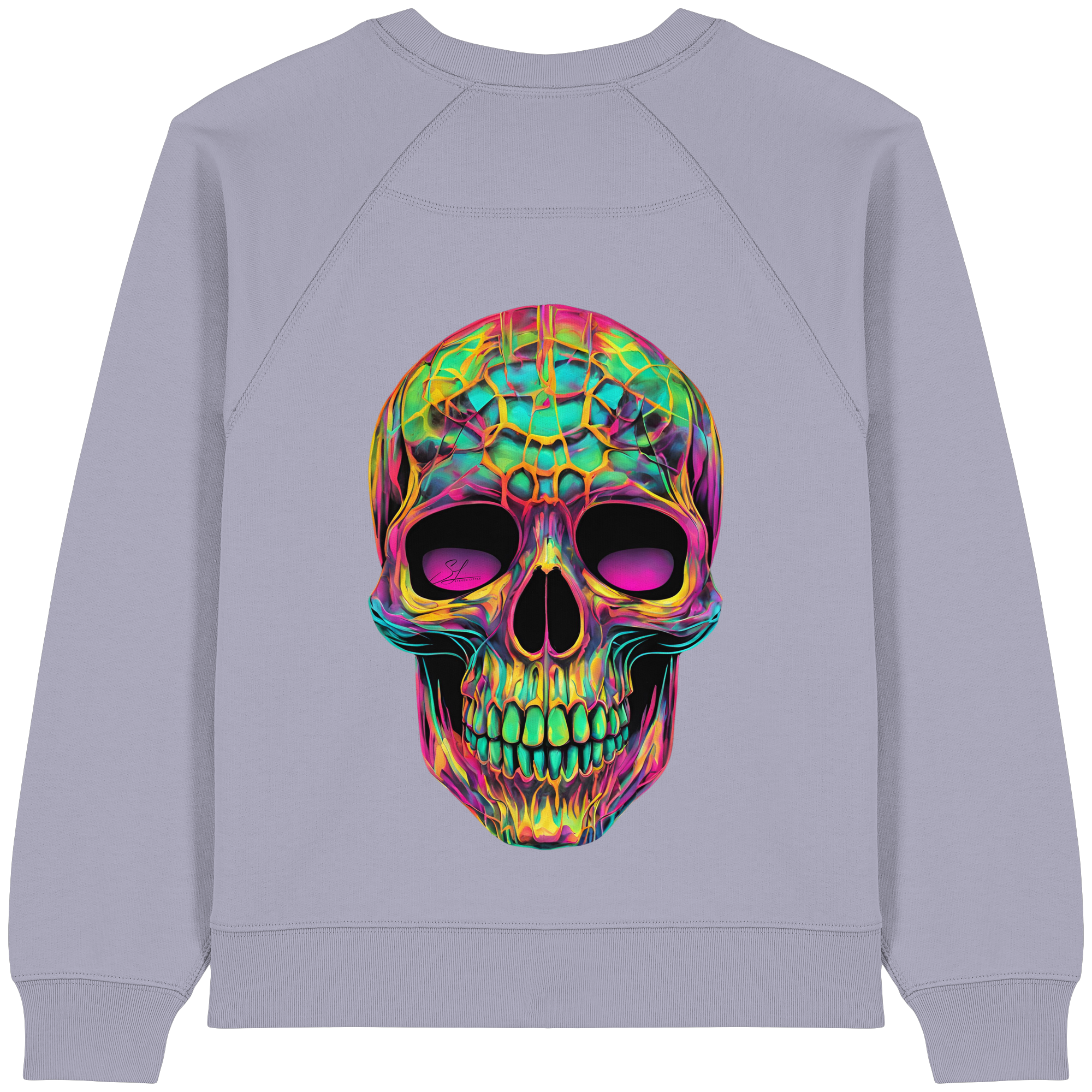 Psychedelic Skull - Womens Organic Sweatshirt