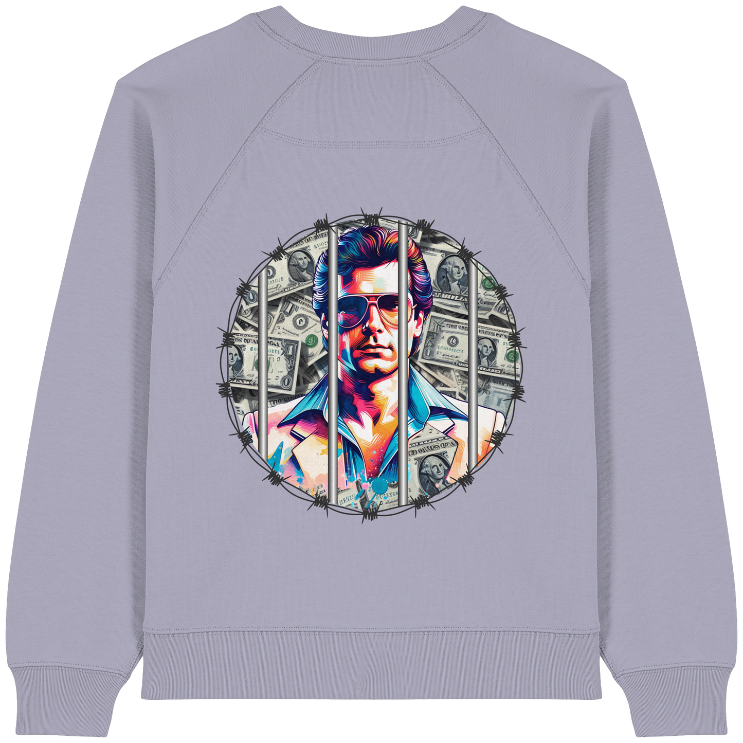 Money Maker - Womens Organic Raglan Sweatshirt