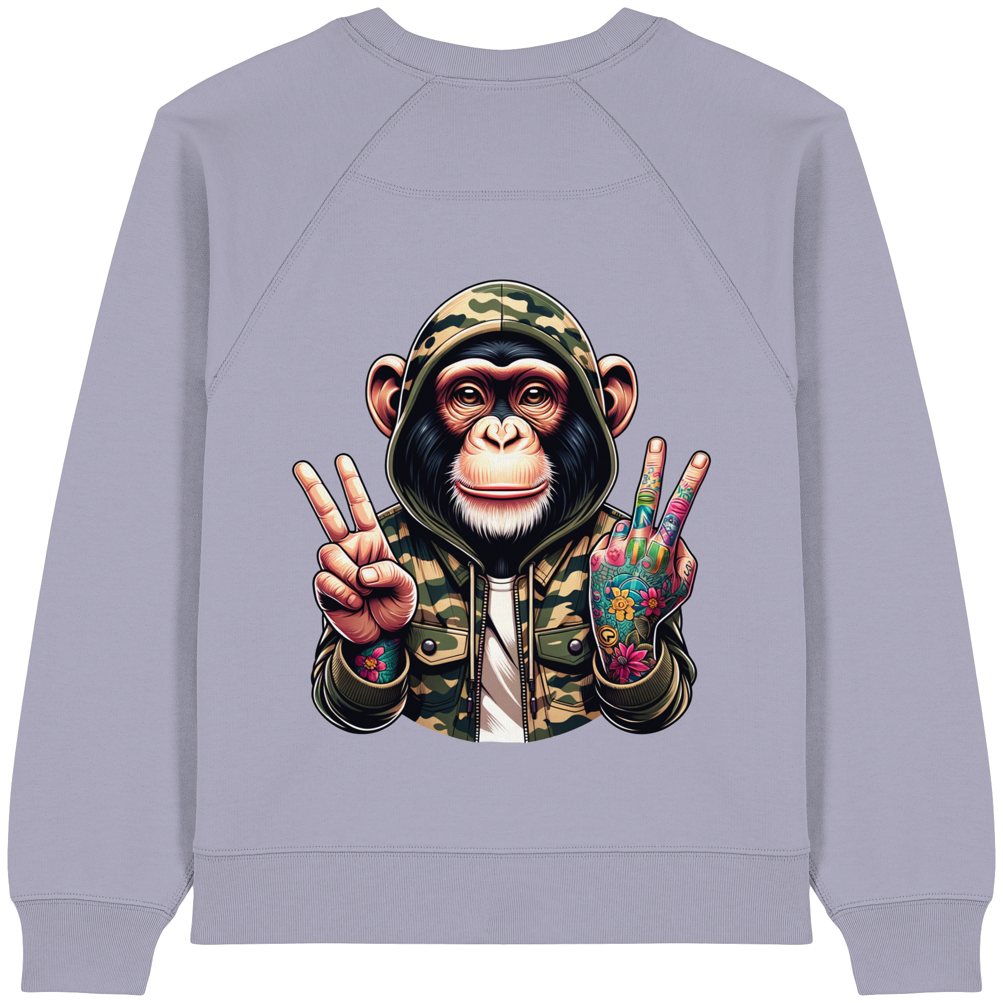 Jungle Ink Monkey - Womens Organic Sweatshirt