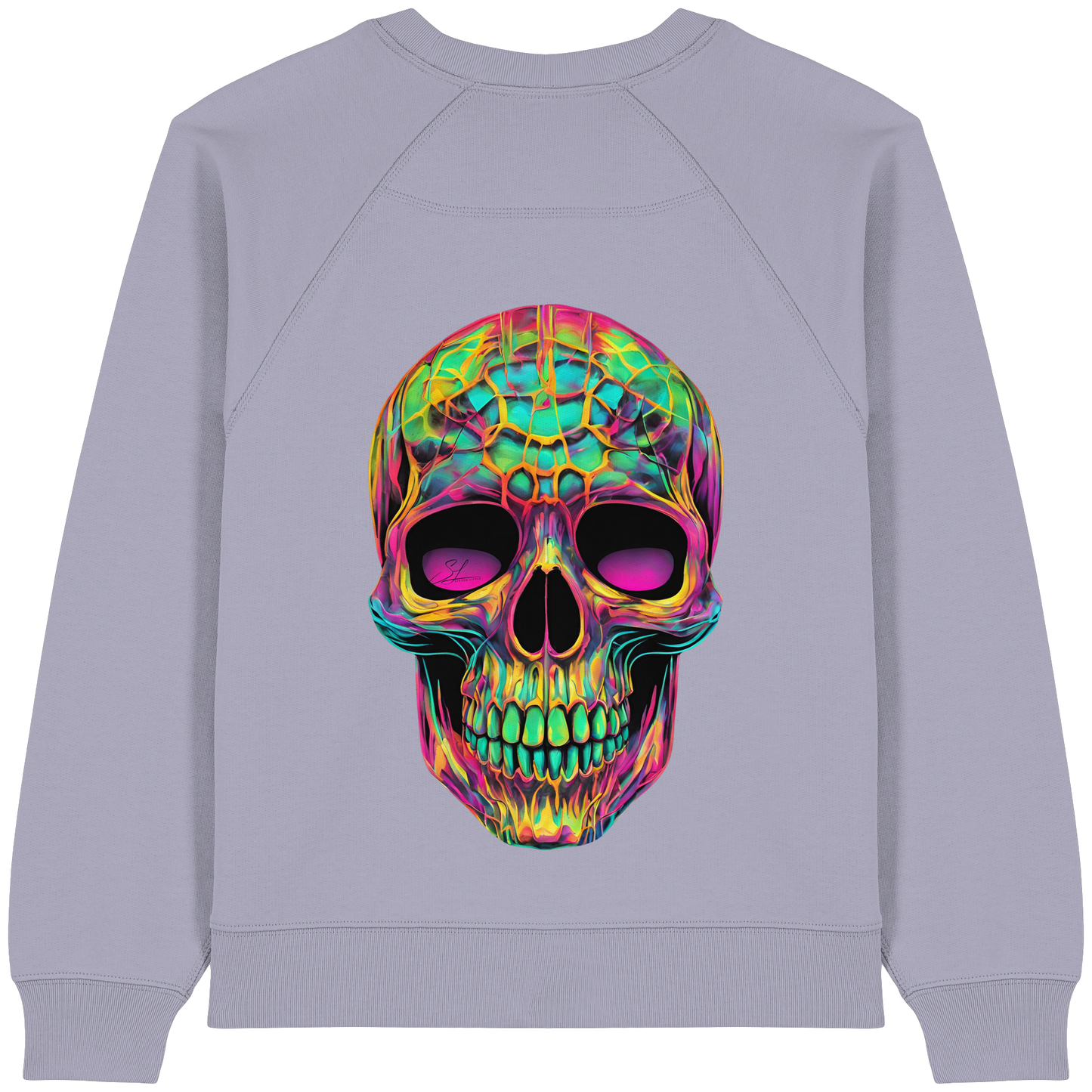 Psychedelic Skull - Womens Organic Sweatshirt