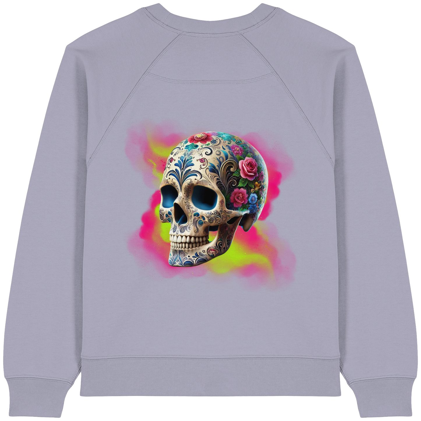 Floral Skull - Womens Organic Sweatshirt
