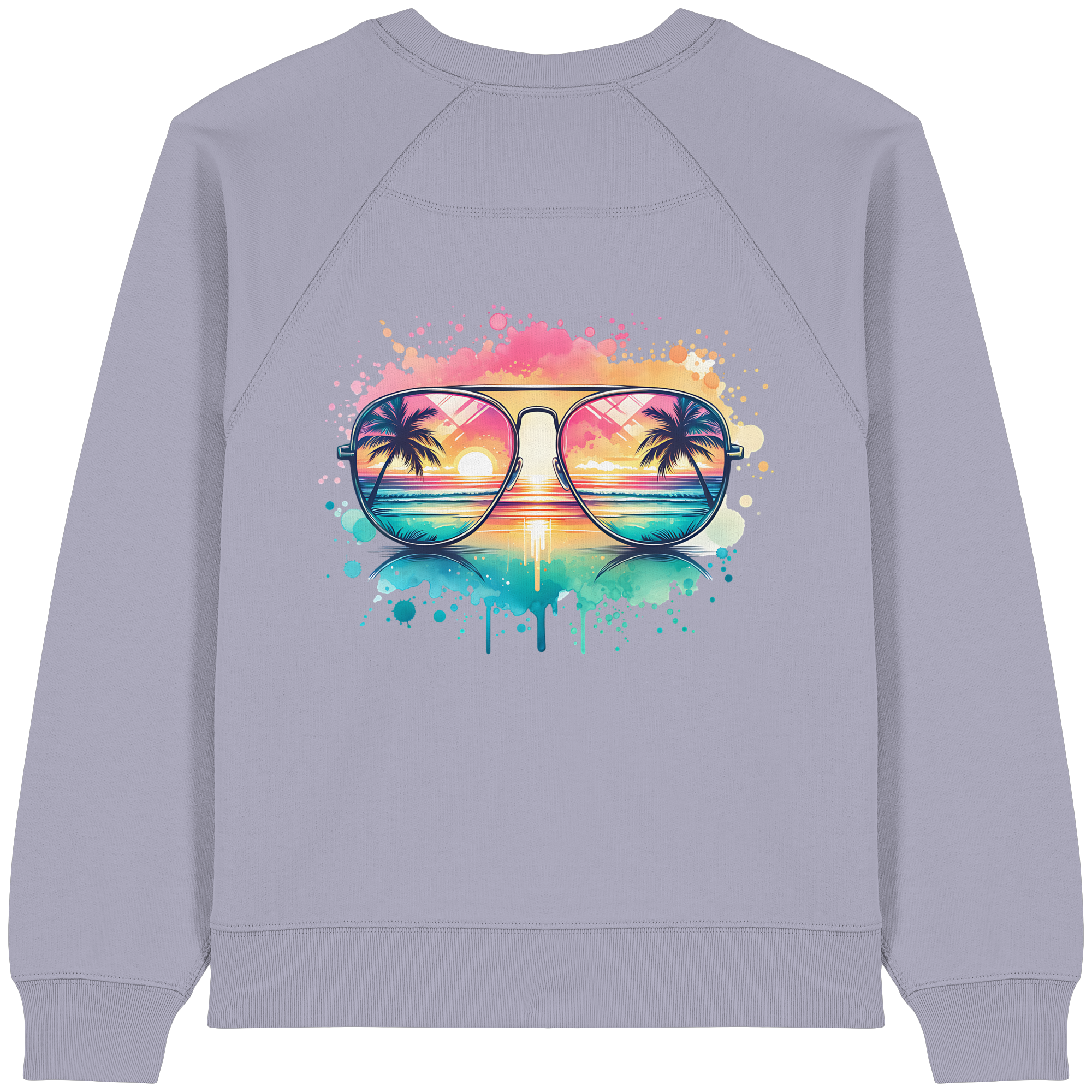 Tropical Sunset Glasses - Womens Organic Sweatshirt