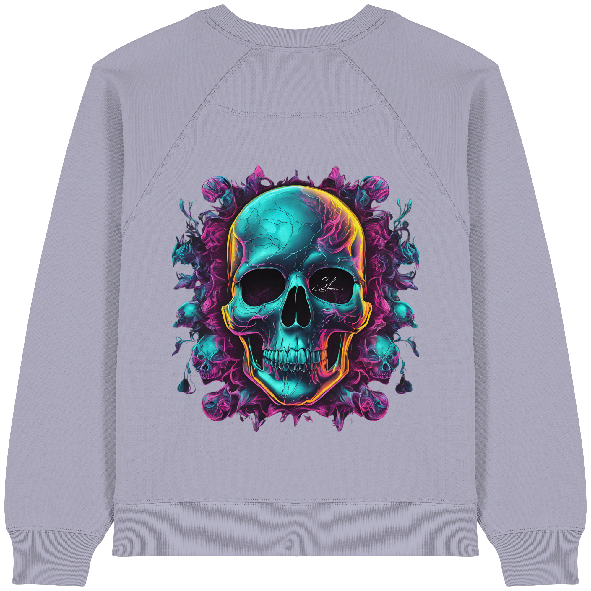 Sweat-shirt bio pour femme Motif crâne galactique