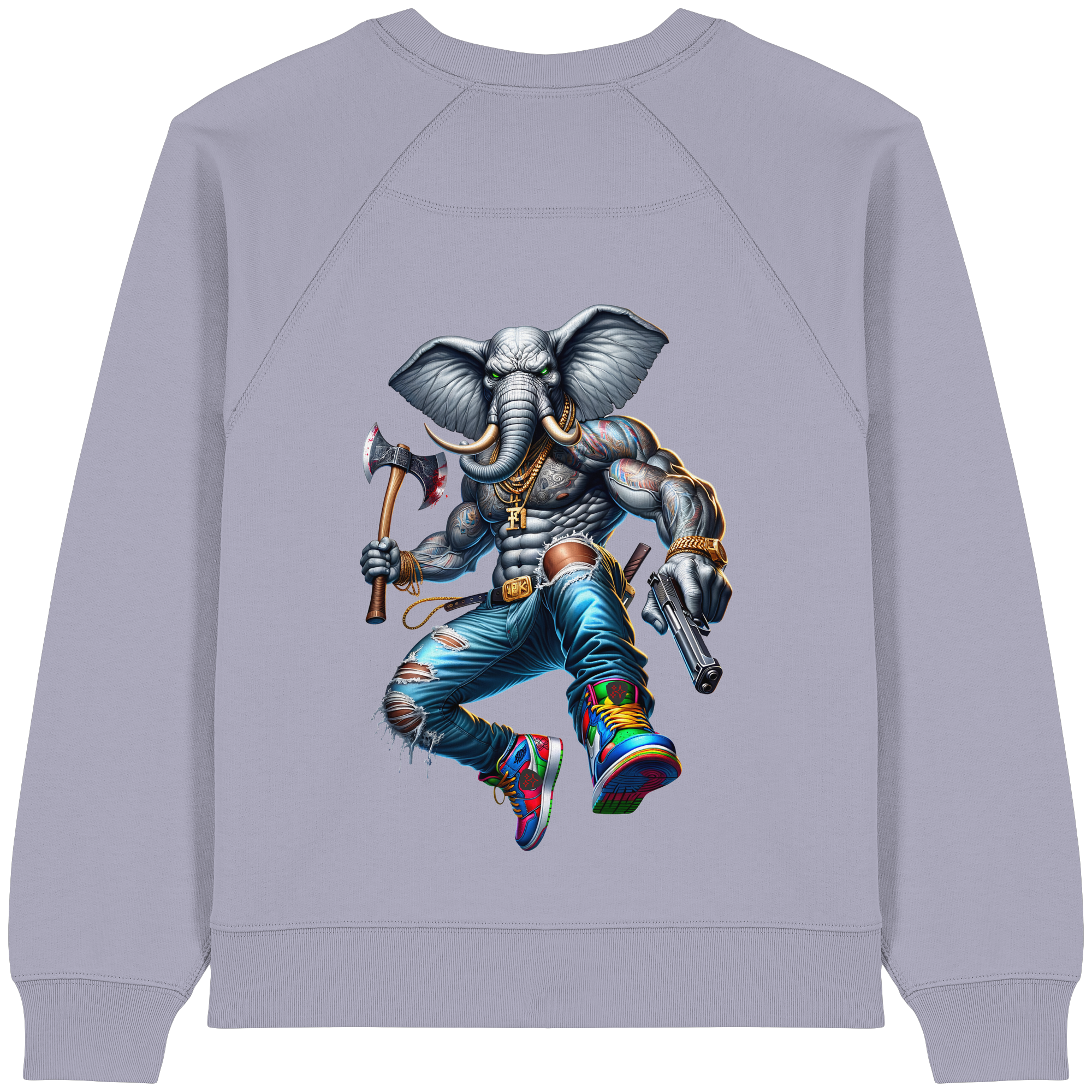 Elephant Warrior - Womens Organic Sweatshirt
