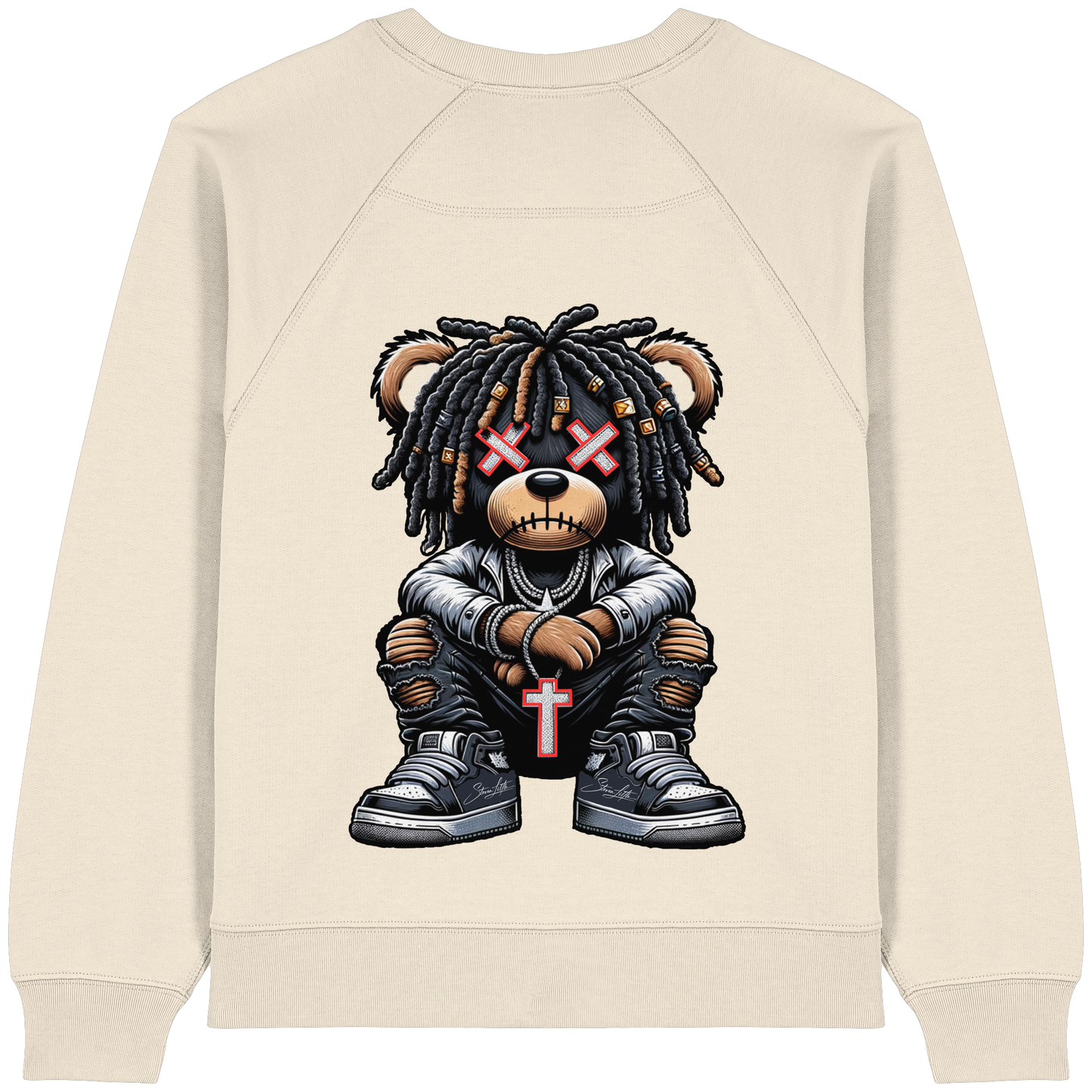 Badass Teddy - Womens Organic Sweatshirt