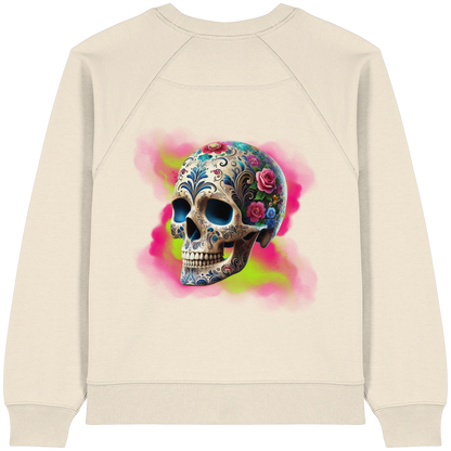 Floral Skull - Womens Organic Sweatshirt