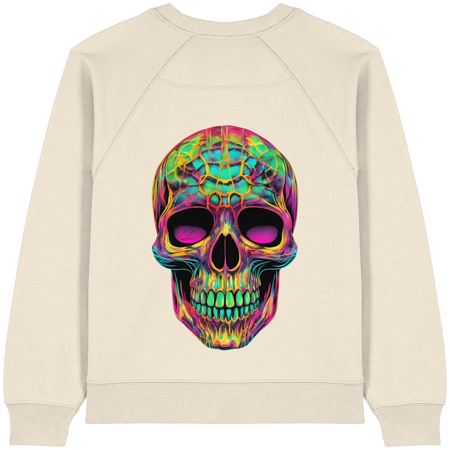 Psychedelic Skull - Womens Organic Sweatshirt