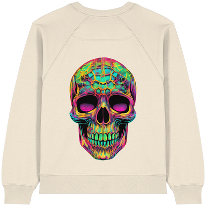 Psychedelic Skull - Womens Organic Sweatshirt