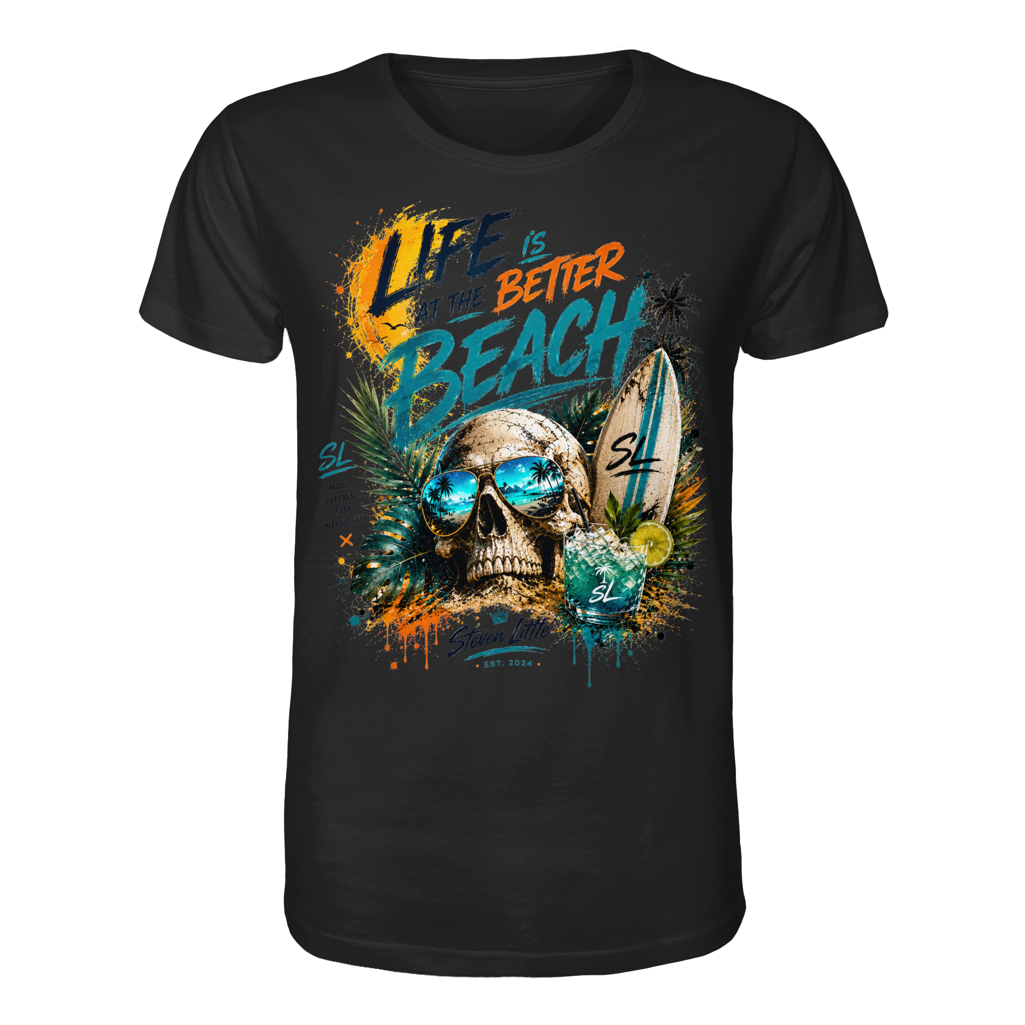 SL Front Core Tee-Life is better at the beach|Straight