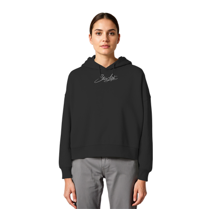 Bad Ass Teddy - Womens Organic Boxcut Hoodie