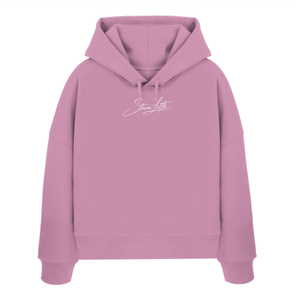 Teddy Terror - Womens Organic Boxcut Hoodie
