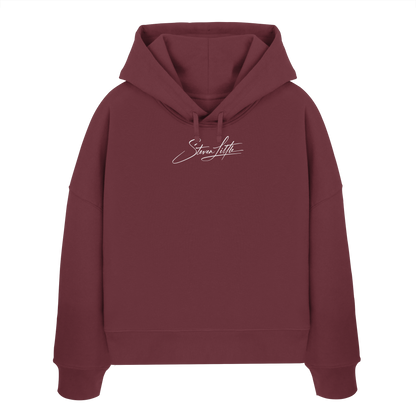 Teddy Terror - Womens Organic Boxcut Hoodie