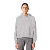 Sweat à capuche bio Boxcut pour femme avec motif tête de mort florale