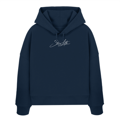 Badass Teddy - Womens Organic Boxcut Hoodie
