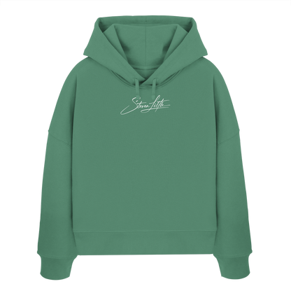 Teddy Terror - Womens Organic Boxcut Hoodie