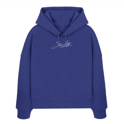 Teddy Terror - Womens Organic Boxcut Hoodie
