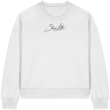 Bad Ass Teddy - Womens Organic Boxcut Sweatshirt